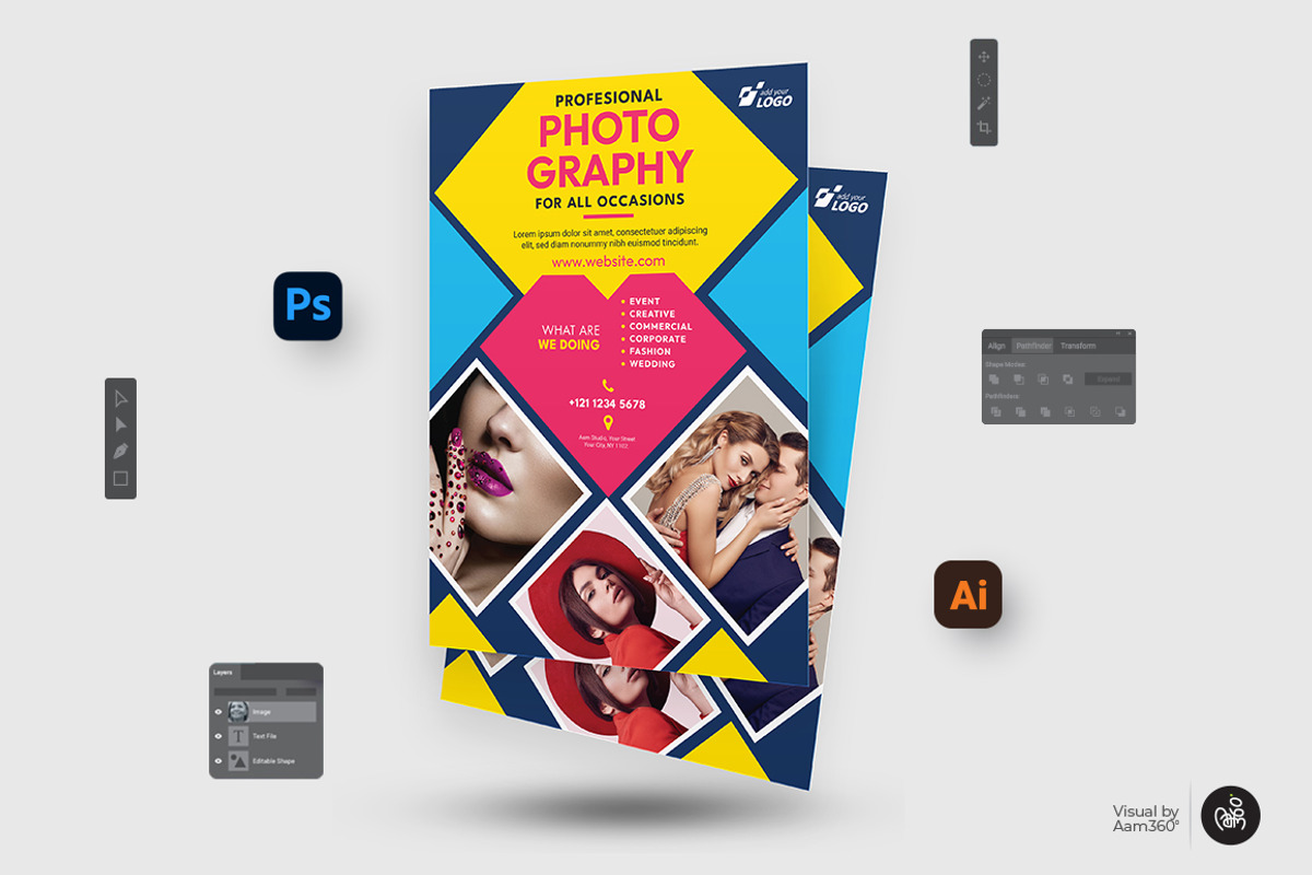 Creative Photography Flyer Template, a Flyer Template by Aam360 (Photo 2 of 3)
