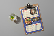 Blue Retro Restaurant Menu, a Stationery Template by Neermana (Thumbnail 2 of 4)