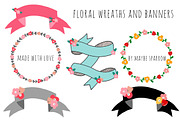 Floral Wreaths and Banners, an Object Graphic by Maybe Sparrow Designs (Thumbnail 1 of 2)