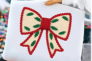 Christmas Coquette Bow Crochet Faux, an Illustration by Craft Nest (Thumbnail 1 of 5)