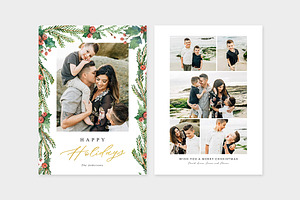 Christmas Photo Card Template -CD082