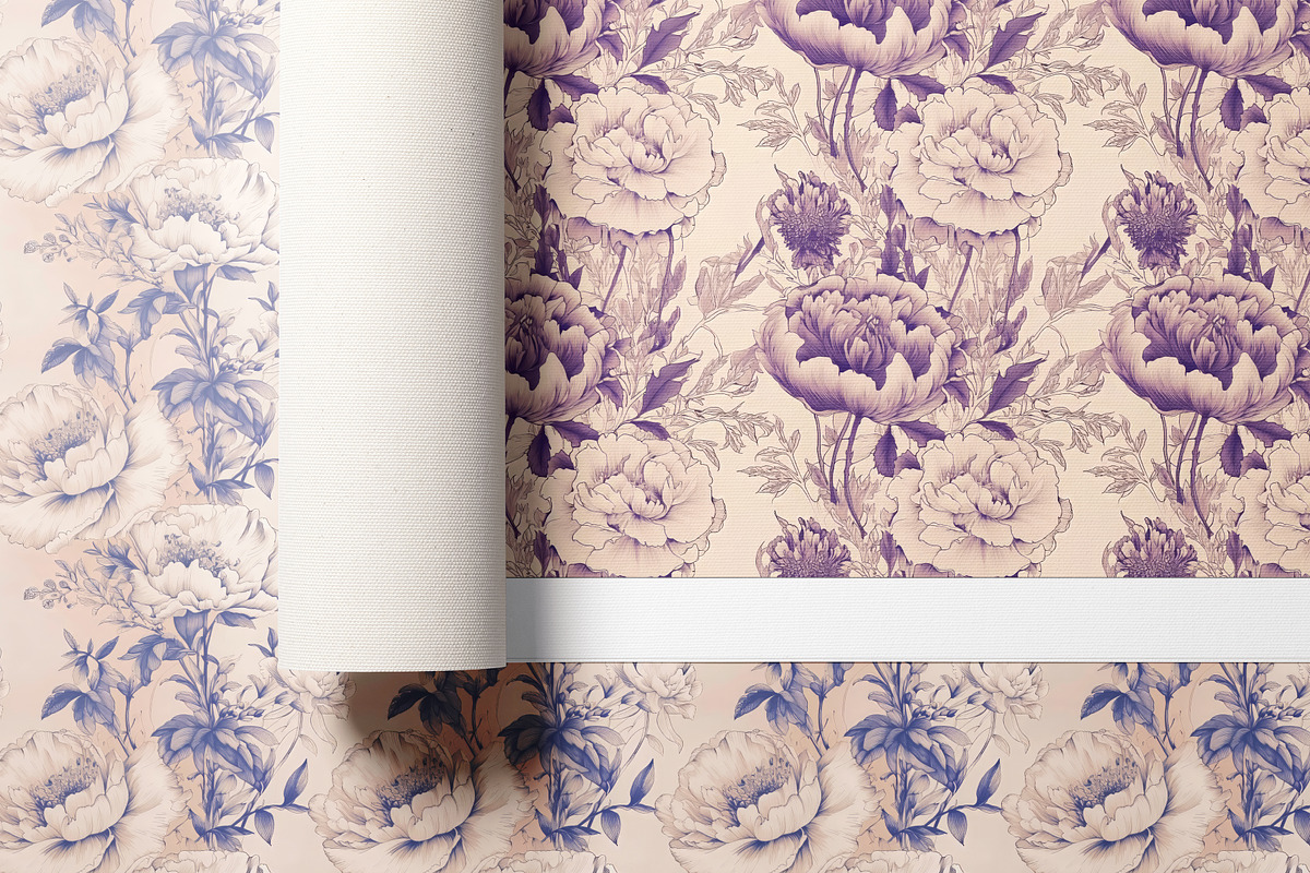 Vintage Ink Floral Patterns, a Pattern Graphic by Ninterints (Photo 15 of 15)