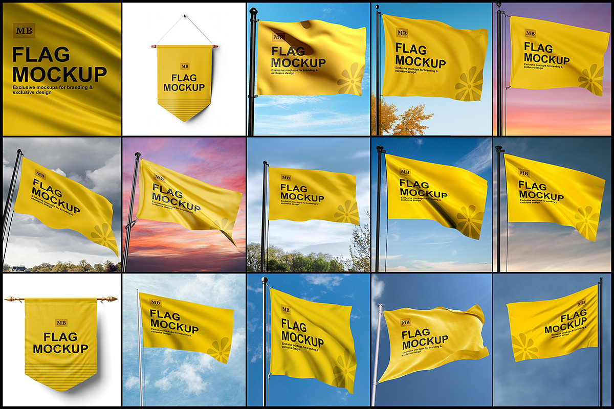 Flag Mockup, a Product Mockup by mockupbuys (Photo 1 of 17)