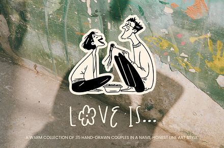 Love is: Line Art Couples, a Person Illustration by Veyla