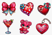 Watercolor Valentines Day Clipart, an Illustration by CreationArt (Thumbnail 5 of 5)