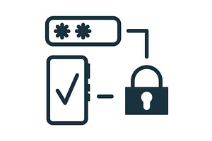 Two factor authentication verifying, a Technology Illustration by Aimagenarium@gmail.com