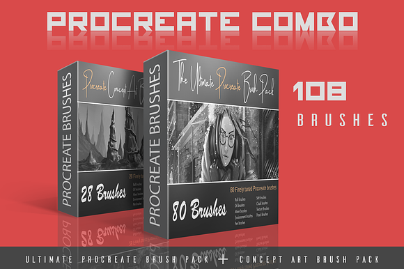 PROCREATE COMBO #1 - 108 Brushes preview 7