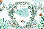 Cypress. Watercolor clipart, a Decorative Illustration by LABFcreations (Thumbnail 1 of 12)