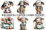 Whimsical Easter Lamb Clipart, an Illustration by OK Design (Thumbnail 2 of 6)