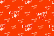 Happy Life Words Pattern | Graphic Patterns ~ Creative Market