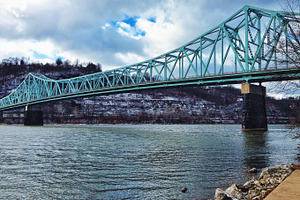 Sewickley bridge i stock photo