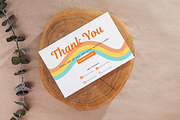 Retro Thank You Card Template, a Business Card Template by Joanna Lane Designs (Thumbnail 1 of 3)