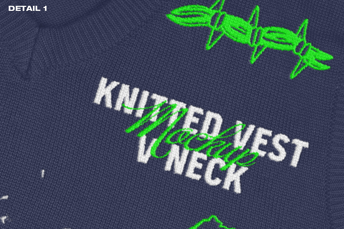 Knitted Vest V Neck - Mockup, a Hoody Mockup by DaldSgh (Photo 9 of 12)