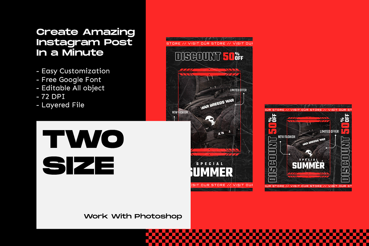Underpass Techwear Instagram Kit, a Social Media Template by Shinra Labs (Photo 5 of 10)