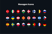 Euro 2020 - Football Icon Flags, an Icon by bvcreates (Thumbnail 5 of 5)