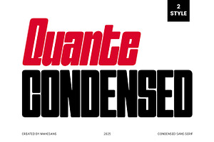 Quante Condensed | Bold Sans Serif, a Sans Serif Font by Mahesans Co