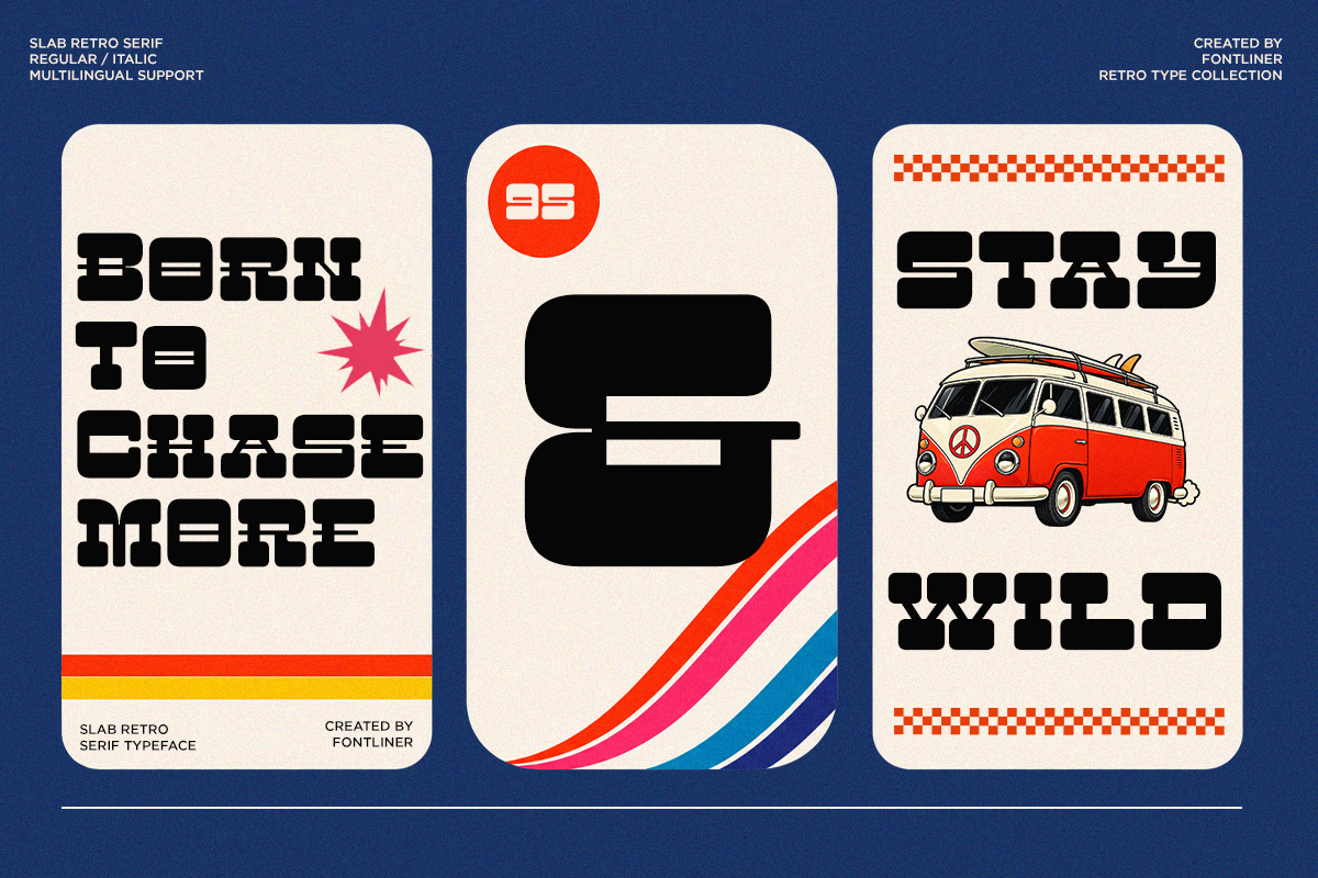 Incline – Retro Groovy Slab Serif, a Slab Serif Font by Font Liner (Photo 2 of 11)