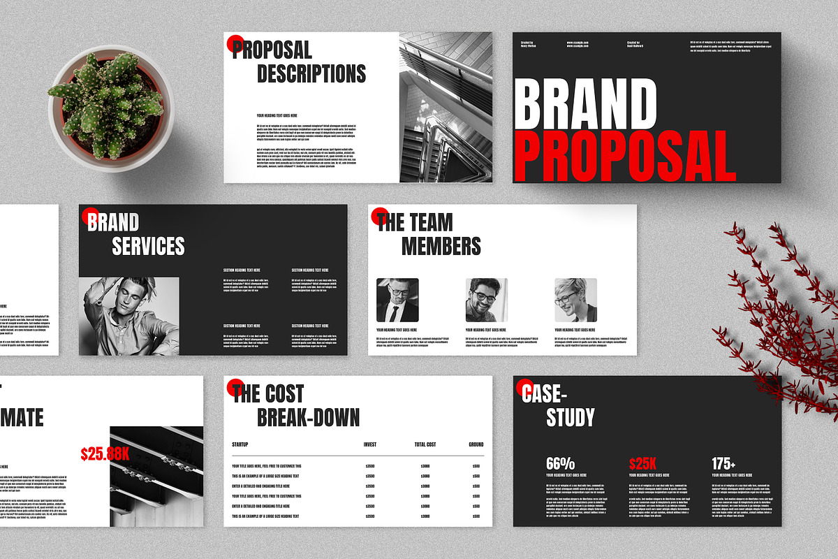 Brand Proposal Presentation Template, a Presentation Template by Artisan Vibes (Photo 1 of 8)
