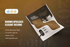 Brown Opulence Elegant - Resume, a Resume Template by AQR Studio