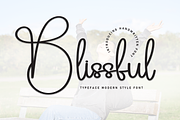 Blissful | Script Font, a Handwritten Font by Scratchones (Thumbnail 1 of 8)