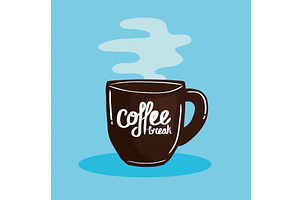 Poster With Cup Of Coffee