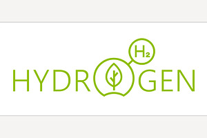 Green hydrogen sign. Editable vector, a Technology Illustration by Anna's Shop