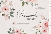 Romantic Roses (Png) Elements, a Background Graphic by by creative paper (Thumbnail 1 of 10)