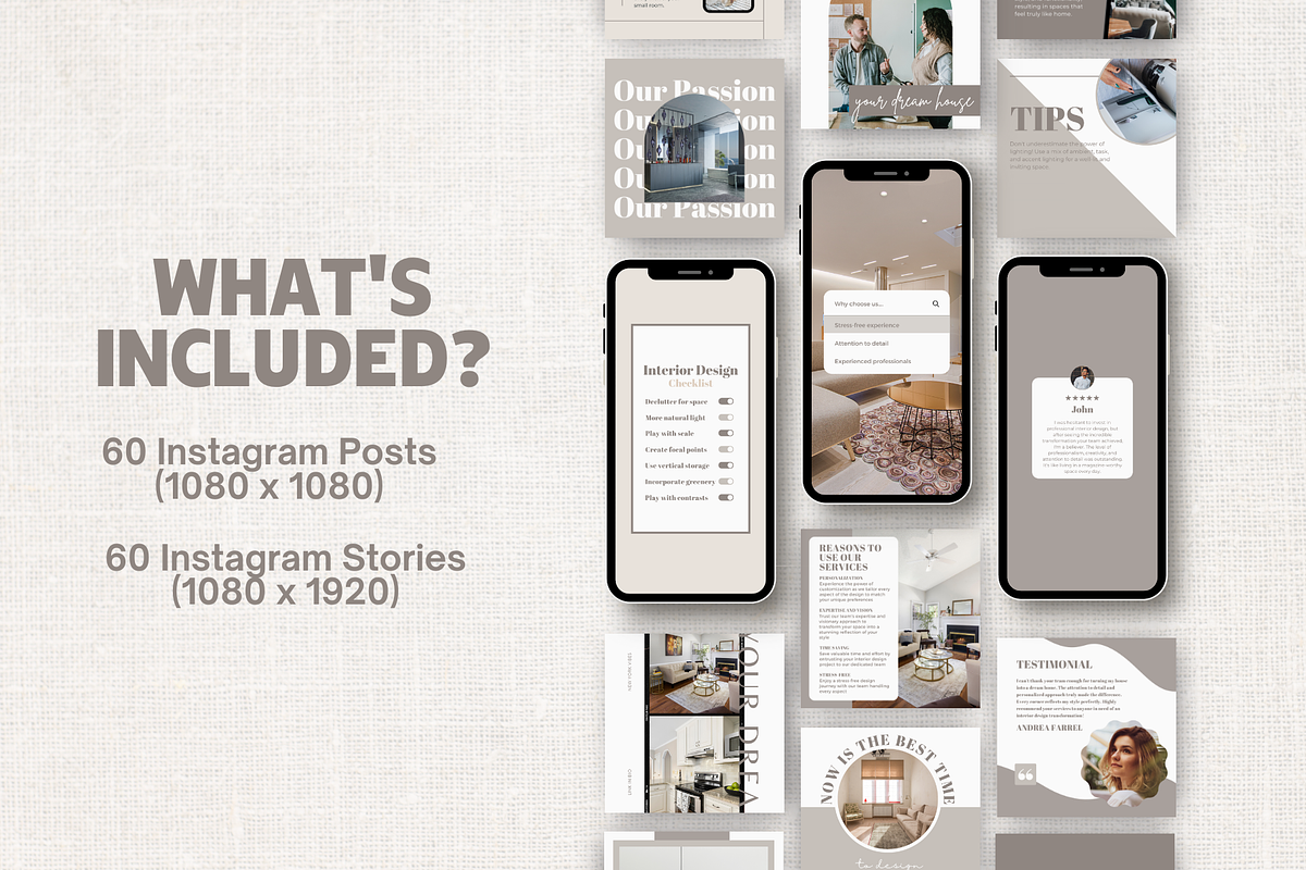 Interior Design Instagram Templates, a Social Media Template by EliteMatidi (Photo 3 of 9)