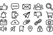 Social Media Icon Clipart Set, an Illustration by designvectx (Thumbnail 1 of 3)