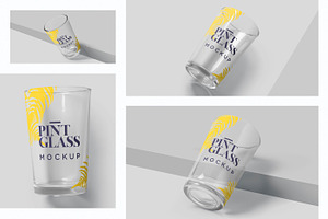 Pint Glass Printing Mockups