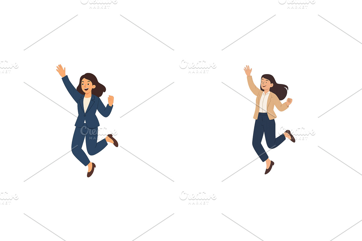 Celebrating success with joy and, a Person Illustration by ZinetroN