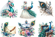 Wedding Peacock Clipart, an Illustration by Designking (Thumbnail 3 of 4)