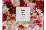Valentine Floral Square Card Mockup, a Product Mockup by MockupWizard (Thumbnail 3 of 3)