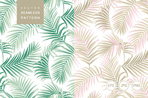 Vector Tropical Plant. Pattern.