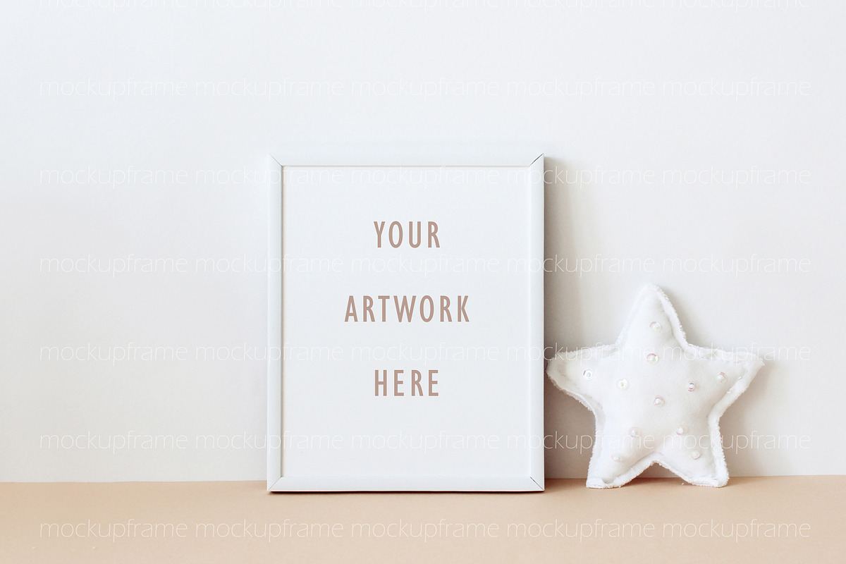 Kids Frame Mockup, Boho Mockup Frame, a Print Template by BirdieFrames (Photo 2 of 3)