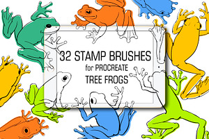 Tree frogs brushes for Procreate