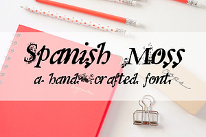 SPANISH MOSS Hand Crafted Font