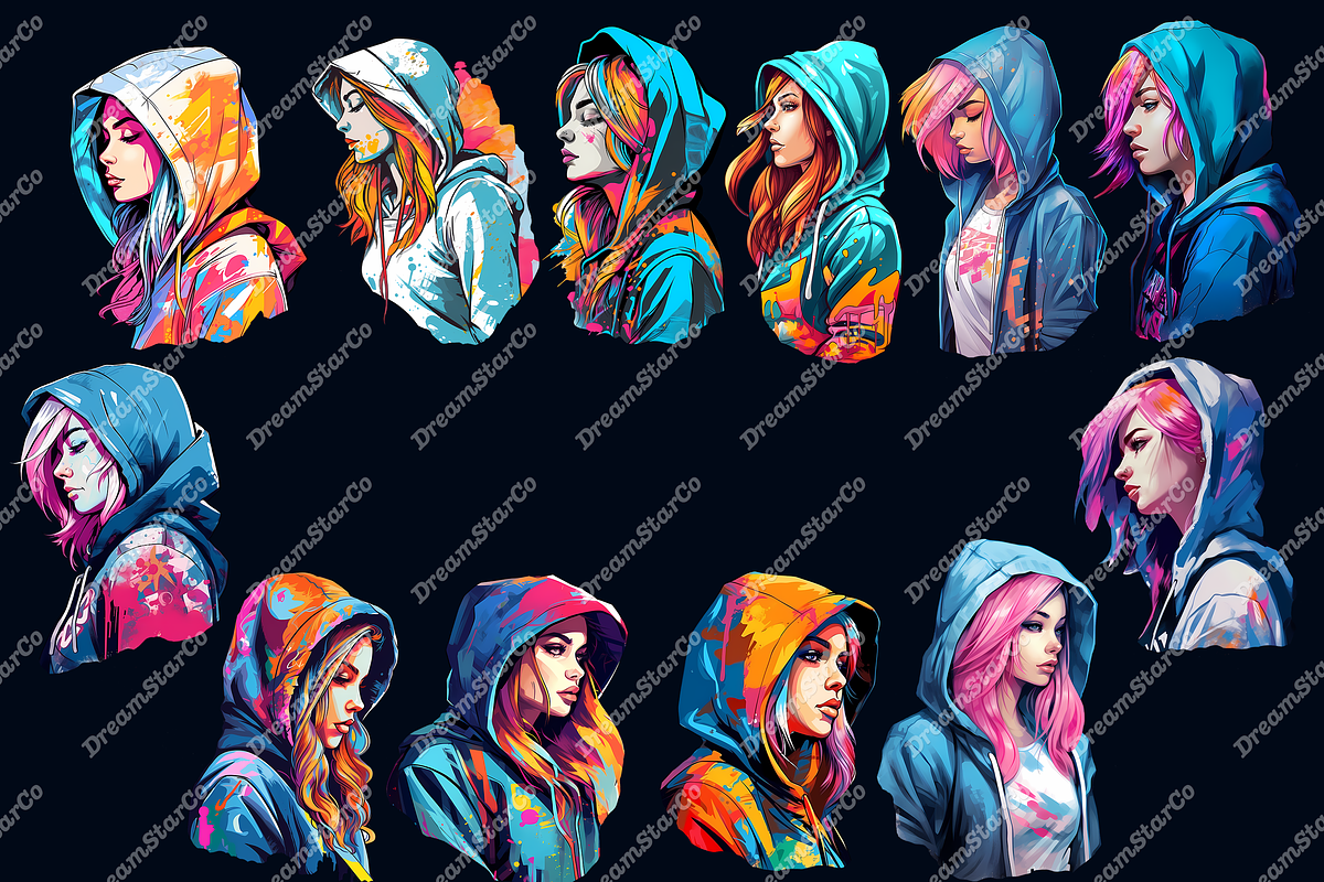 Hooded Girl clipart, an Object Graphic by DreamerStarCo (Photo 4 of 5)