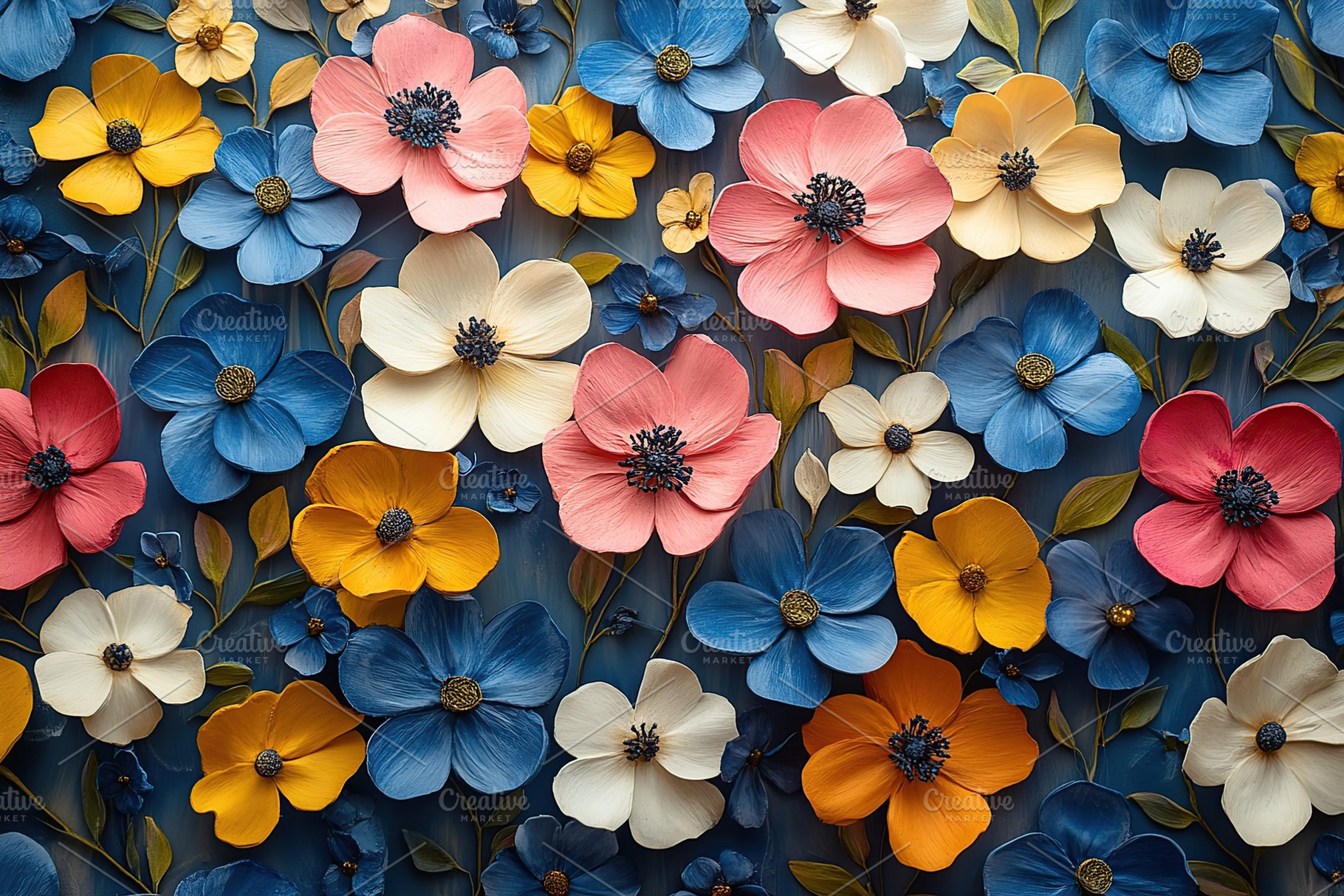 Colorful floral arrangement with various blossoms on a dark background, a Nature Photo by AlyaAnd