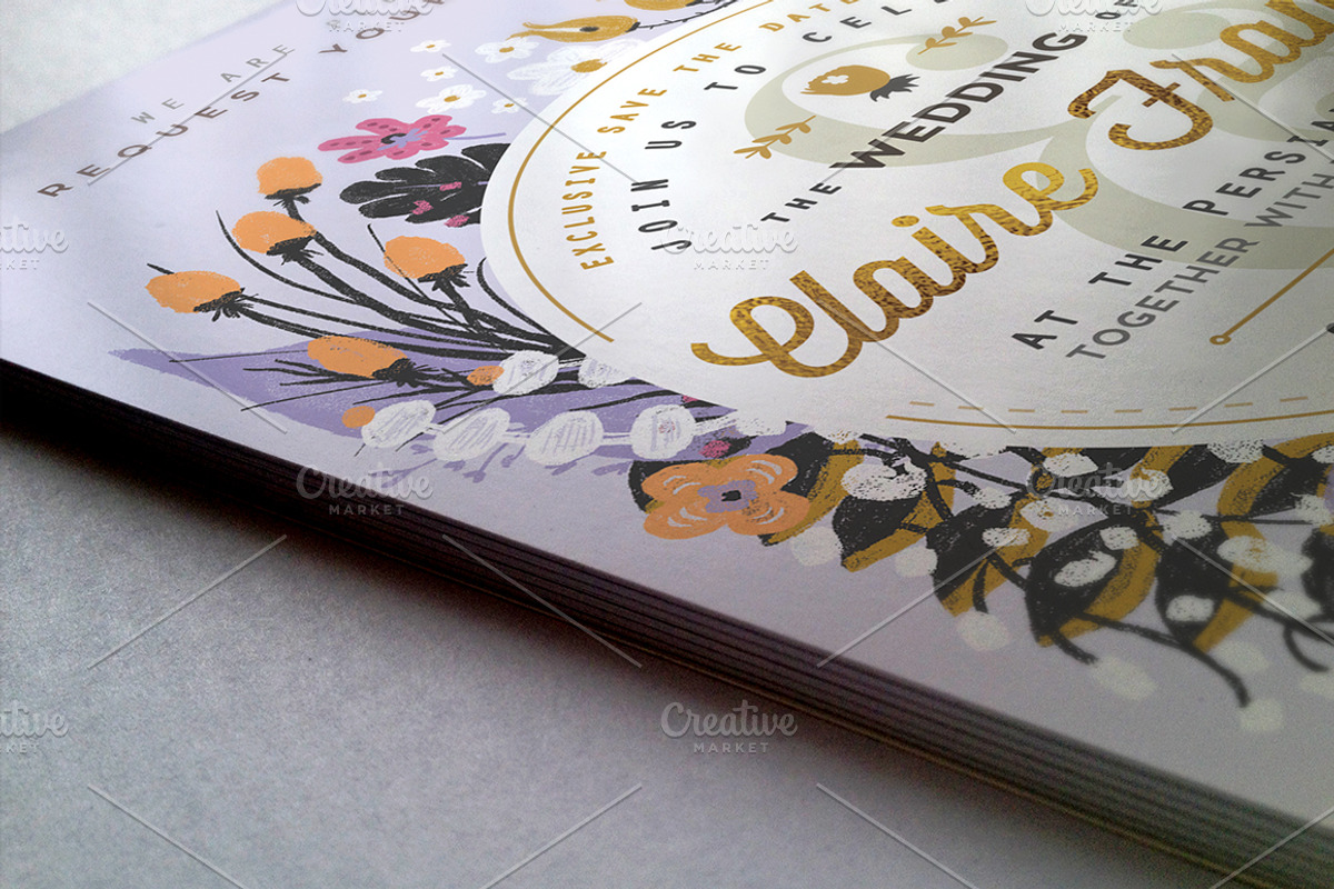 -50%* Foil&Crayon Wedding Invite III, an Invitation Template by The Wedding Shop (Photo 3 of 5)