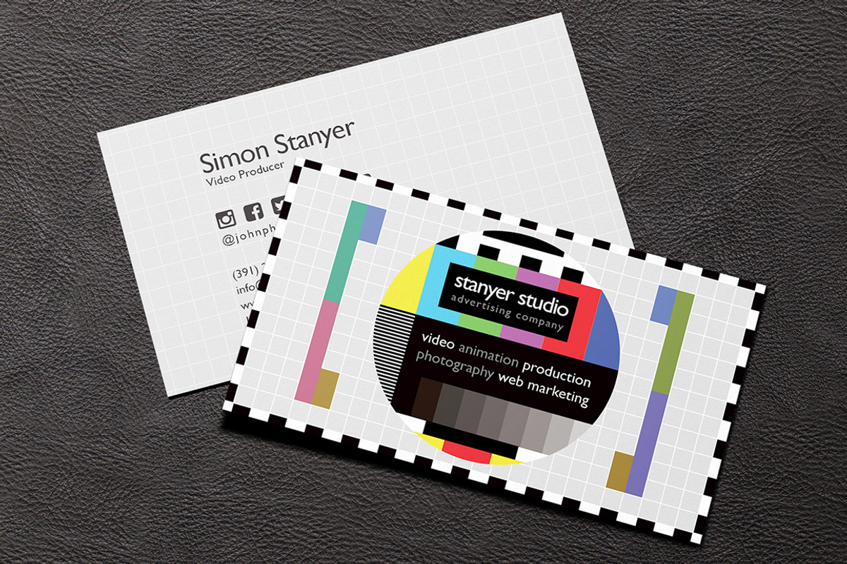 Video producer business card, a Business Card Template by GraphicsEgg