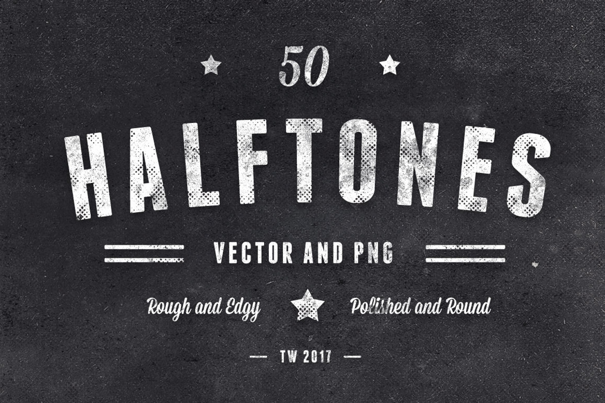 50 Vector Halftones Rough & Polished, a Texture Graphic by TexturWerk (Photo 1 of 6)