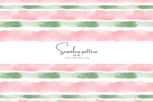 watercolor stripe seamless pattern, a Pattern Graphic by Pink Studio Art