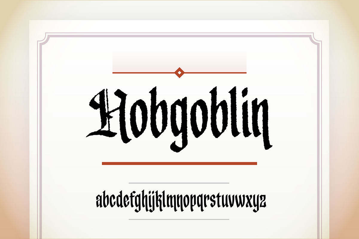 Hobgoblin - fantasy font, a Blackletter Font by SelfBuild Type (Photo 6 of 8)