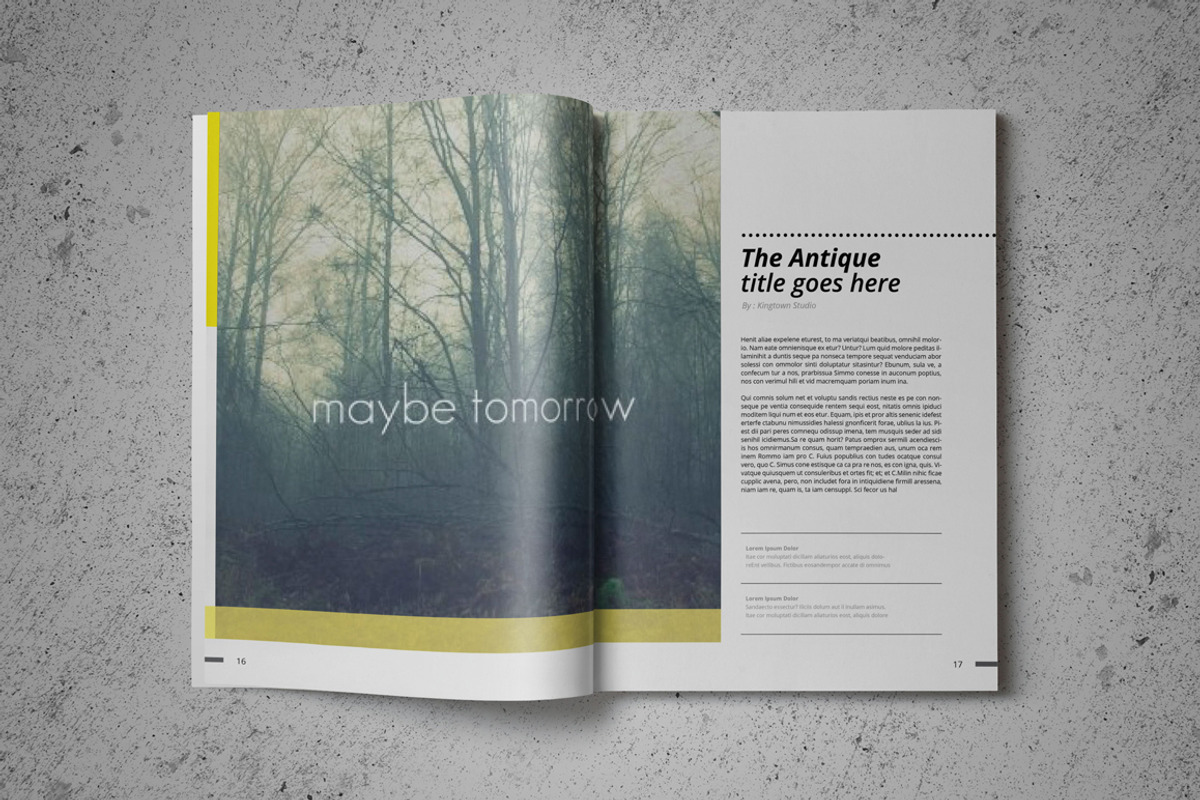 Antique. MGZN Template, a Magazine Template by Kingtown (Photo 5 of 5)