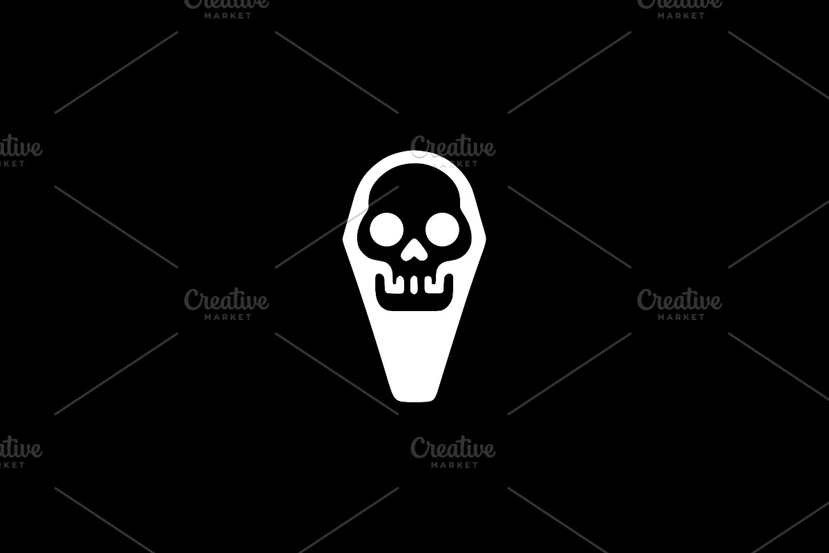 Skull Coffin Icon Vector, a Seasonal Illustration by Vectorium Studio (Photo 2 of 4)