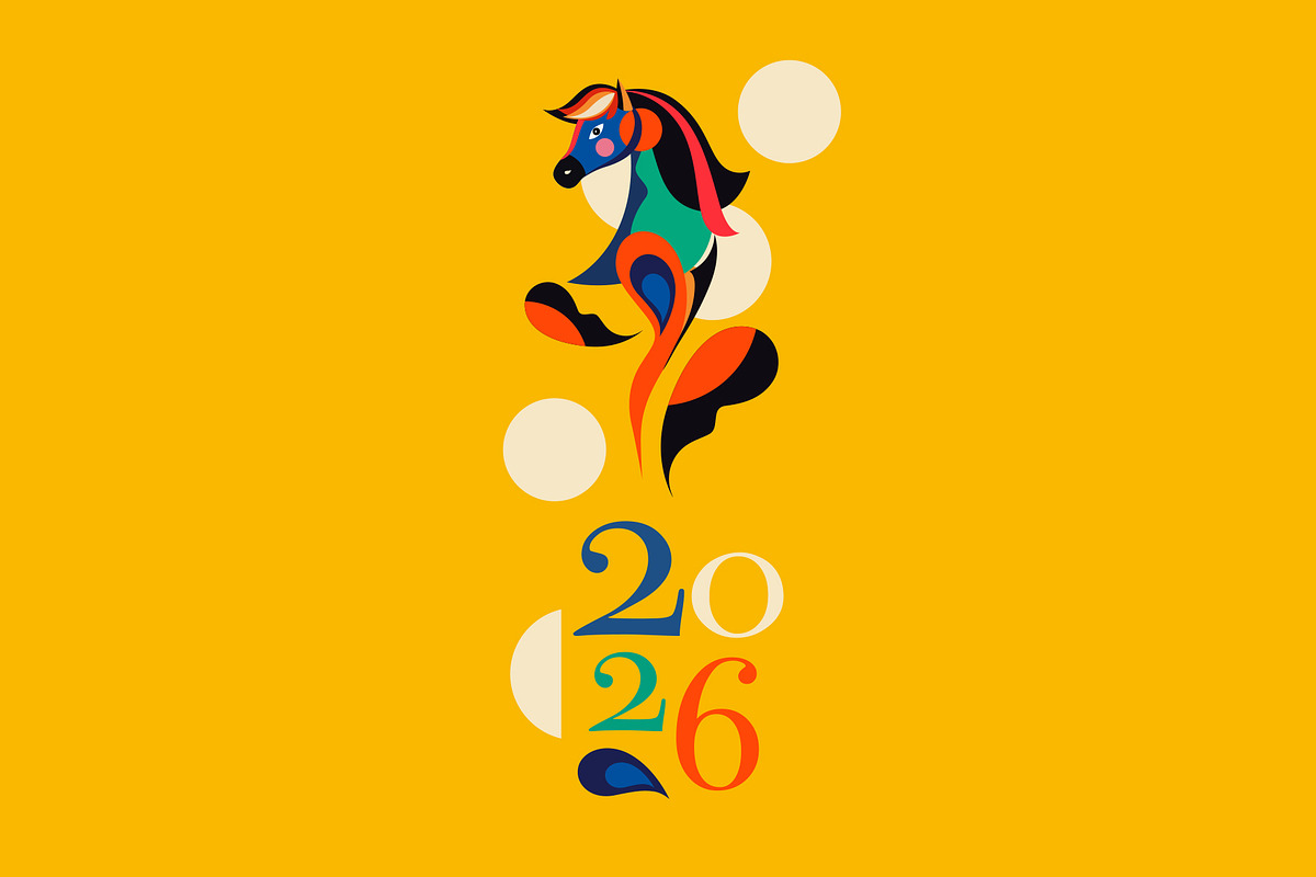 2026 Year of the horse., an Animal Illustration by MoleskoStudio (Photo 12 of 13)