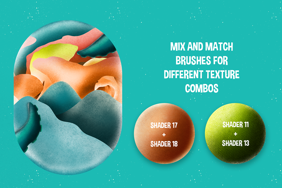 SHADER BRUSHES FOR PROCREATE, a Brush Add-On by seamless team (Photo 4 of 5)