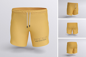 Men Short Pants Mockup