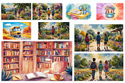 Back to School Background Bundle, a Graphic by Sofia's Fashion (Thumbnail 2 of 2)